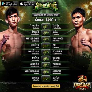 โปรแกรมมวยเพรชยินดี